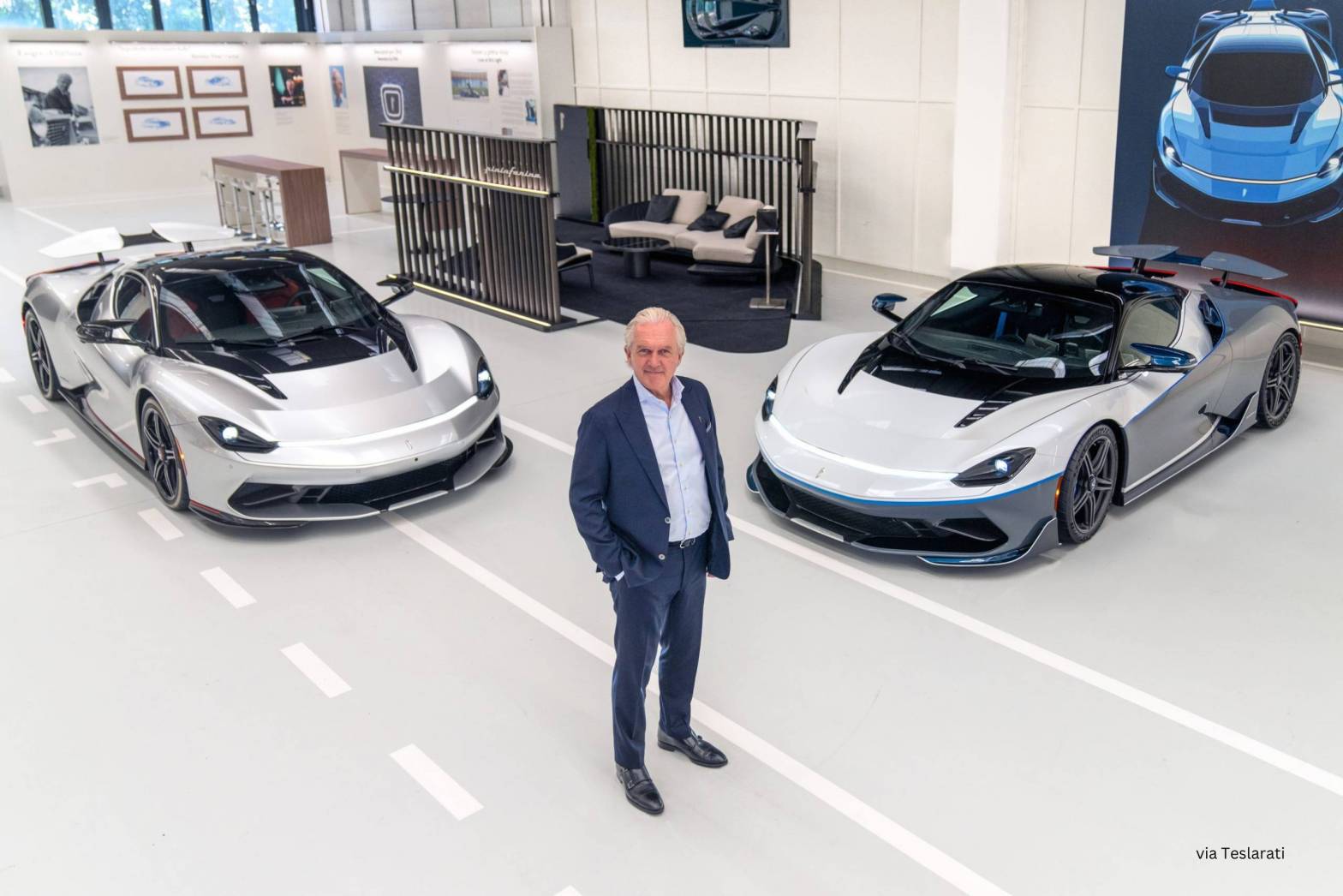 Pininfarina Battista CEO Per Svantesson with Electric Vehicles