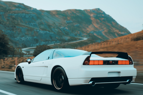 NSX driving through the mountains. Woodside Credit finances these types of JDM vehicles.