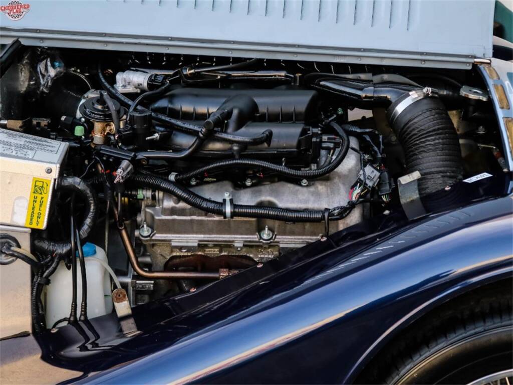 Morgan Roadster open view of engine