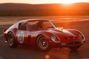 Ferrari 250 GT on the track during sunset