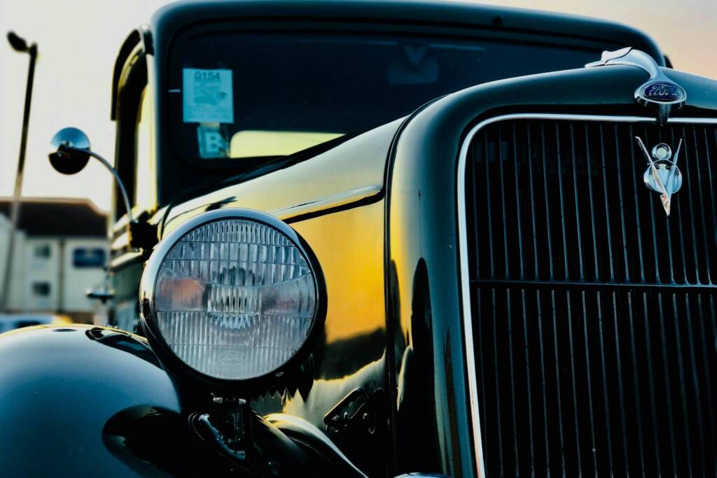 Front grill of a classic Ford 