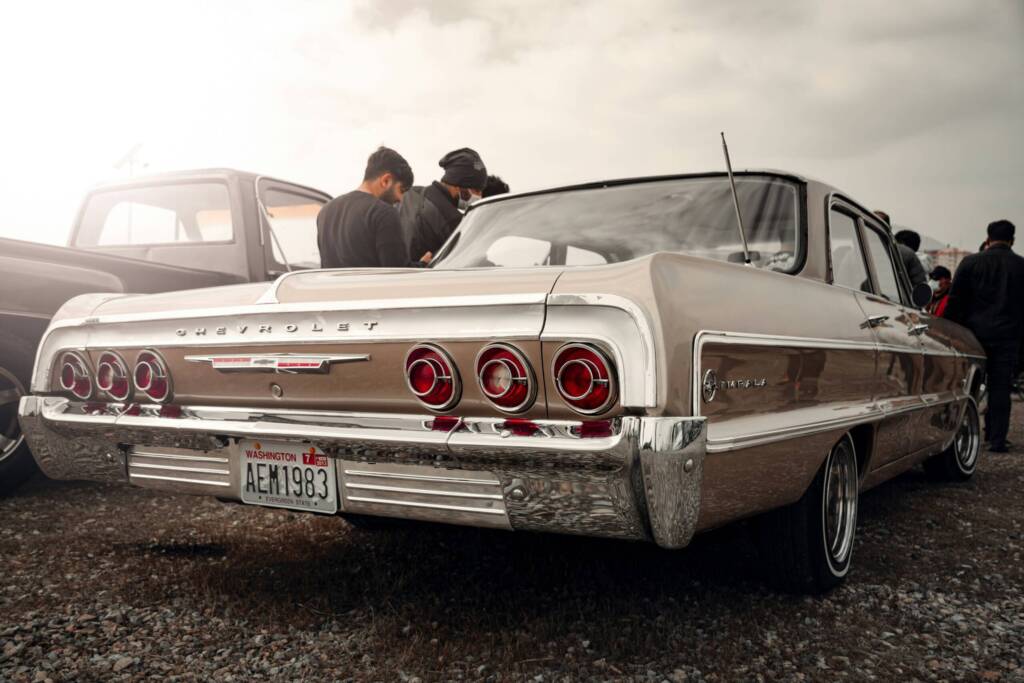 gold classic chevrolet car