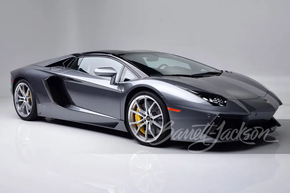 Silver Lamborghini Aventador Barrett-Jackson Palm Beach 2025