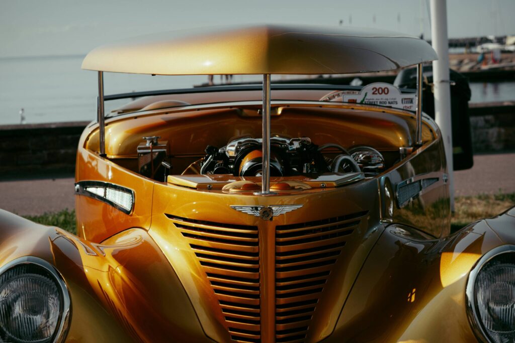 under hot rod hood