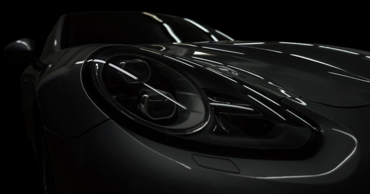 black porsche