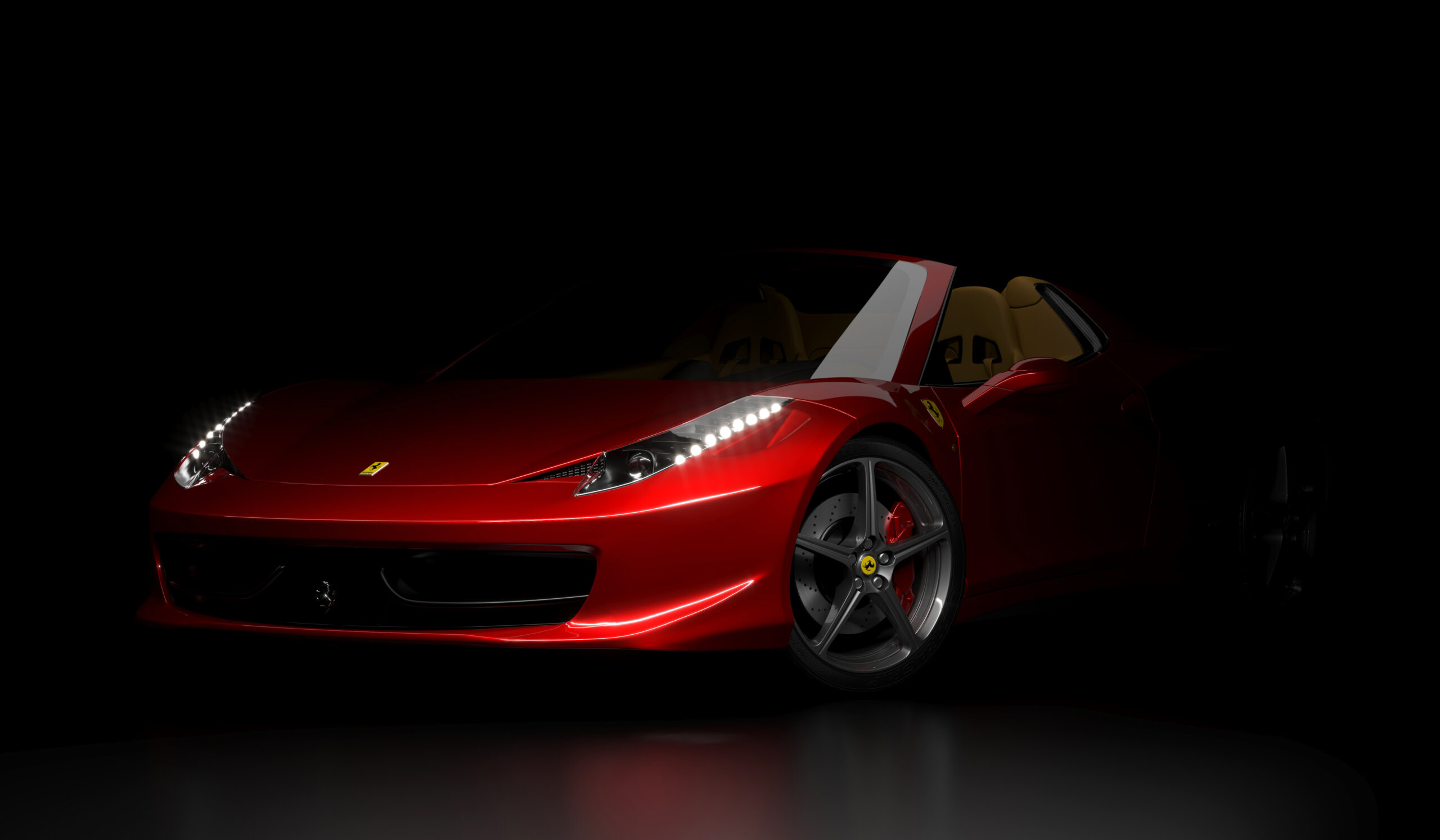 Ferrari 458 Spider in Rosso Fiorano