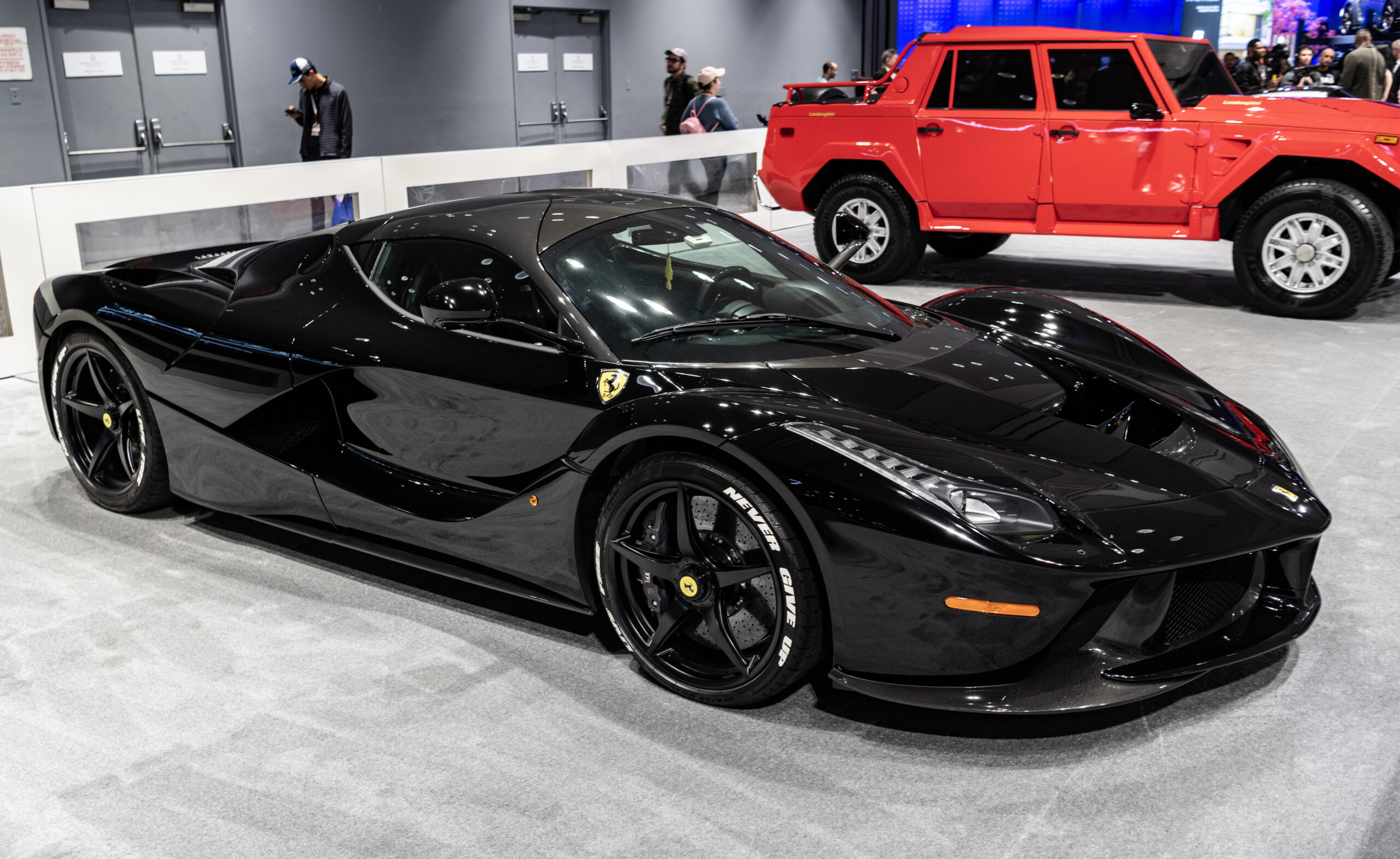 Rare black Ferrari LaFerrari sportscar