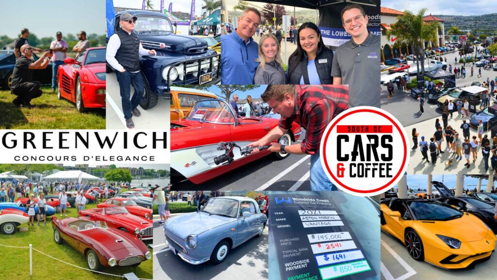 Woodside Credit team at the Greenwich Concours and South OC Cars and Coffee