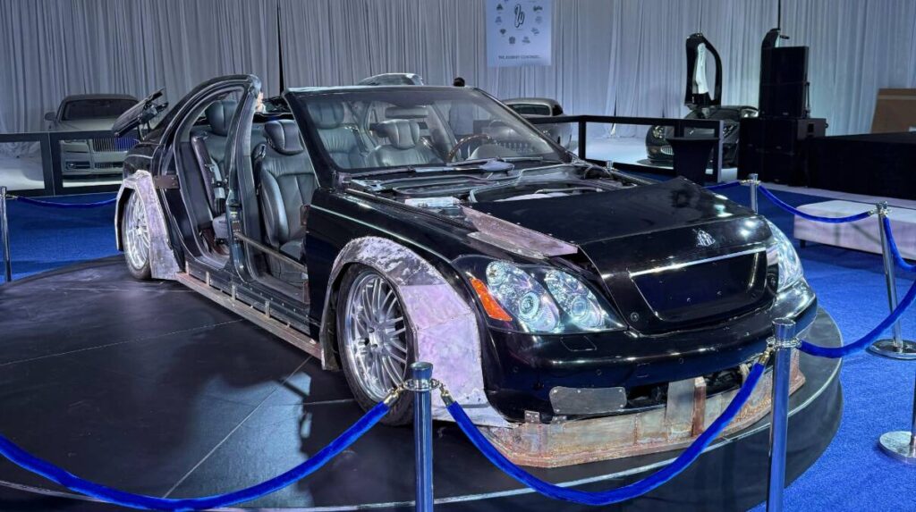 The Chopped-Up Maybach from Kayne & Jay-Z’s ‘Otis’ Music Video