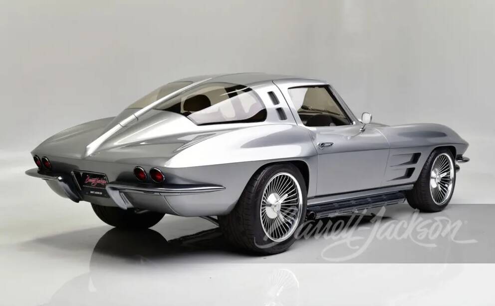 Silver Restomod Chevrolet Corvette available for auction at Barrett-Jackson Palm Beach Auction