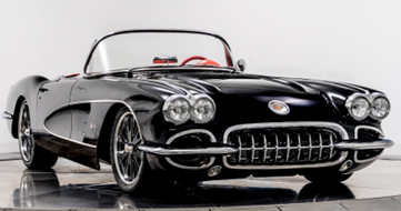 Black chevrolet corvette c1