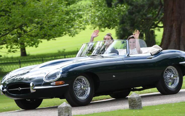 luxury jaguar getaway car