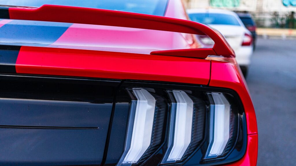 rear of ford mustang