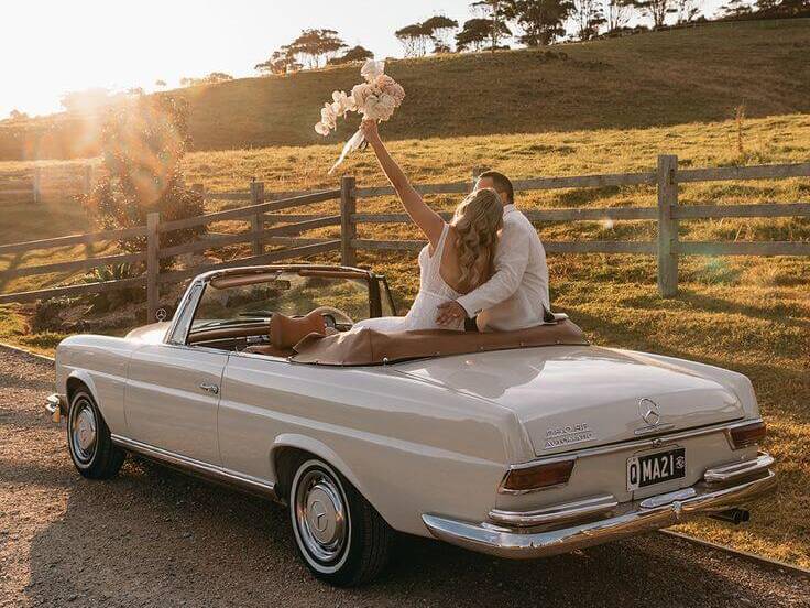 classic mercedes-benz getaway car