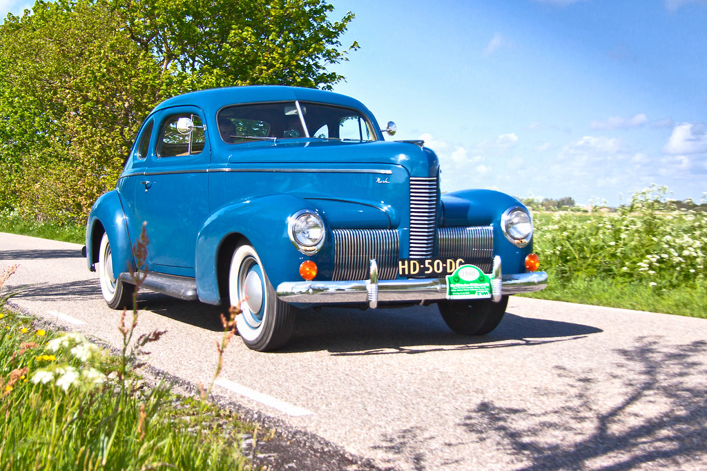 Nash Lafayette in blue on a country road