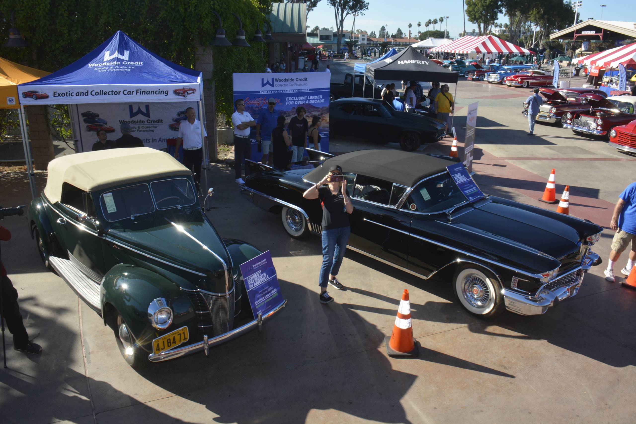 Woodside Credit with Antique cars.